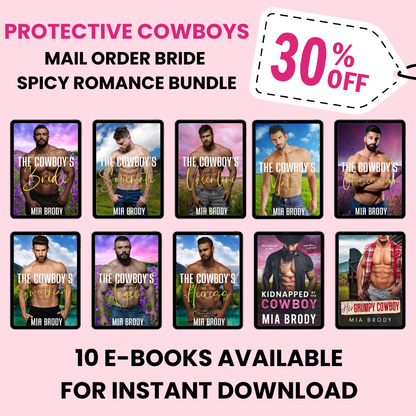 Protective Cowboys: 10 E-Book Mail Order Bride Spicy Romance Bundle